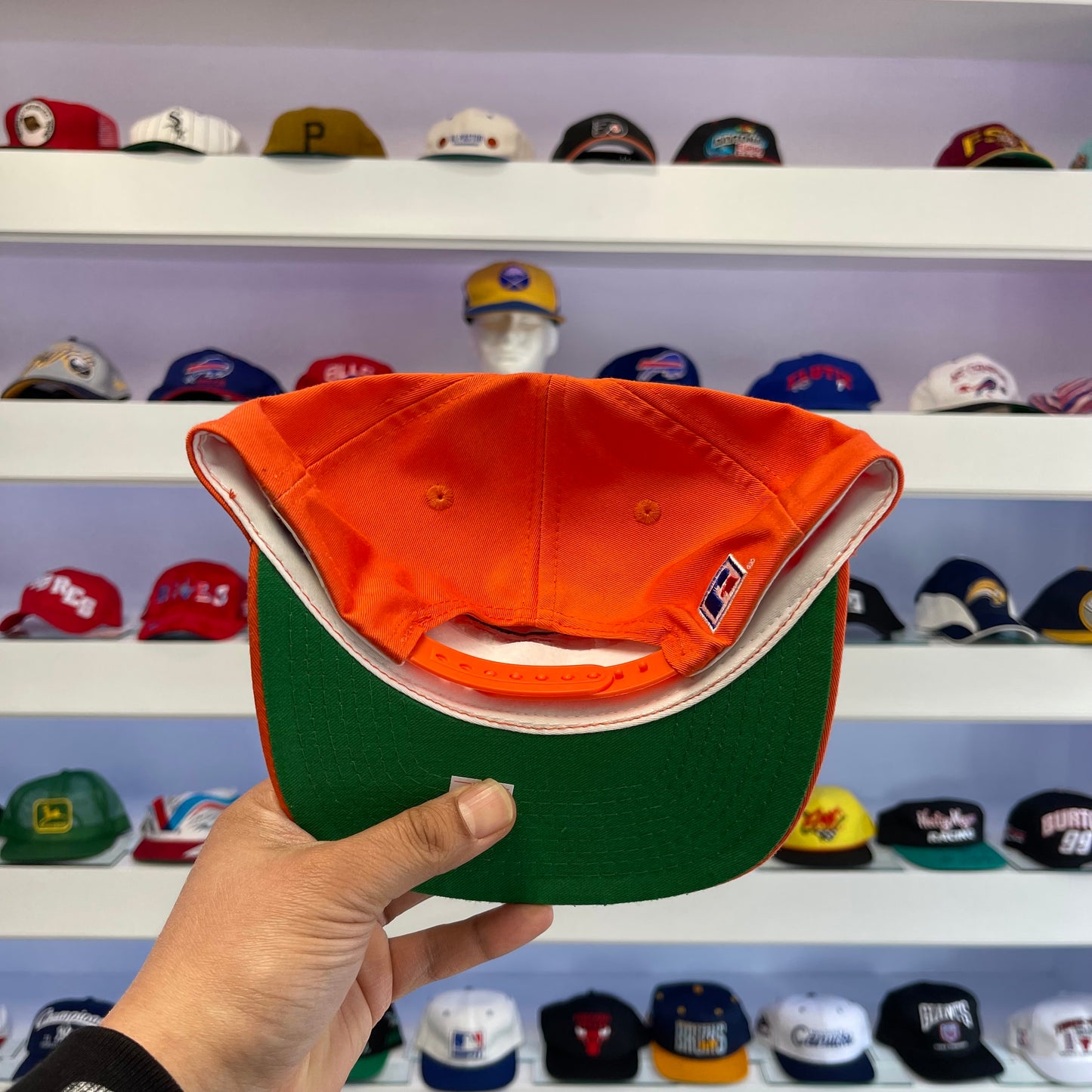 Vintage 1990s NCAA University of Findlay Oilers Twill Split Bar Snap Back