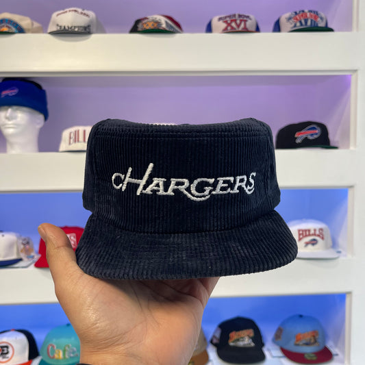 Vintage NFL San Diego Chargers Corduroy New Era Snap Back New