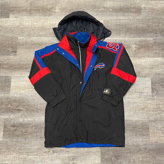 Vintage 1990s NFL Buffalo Bills Starter Trench Jacket Size Large
