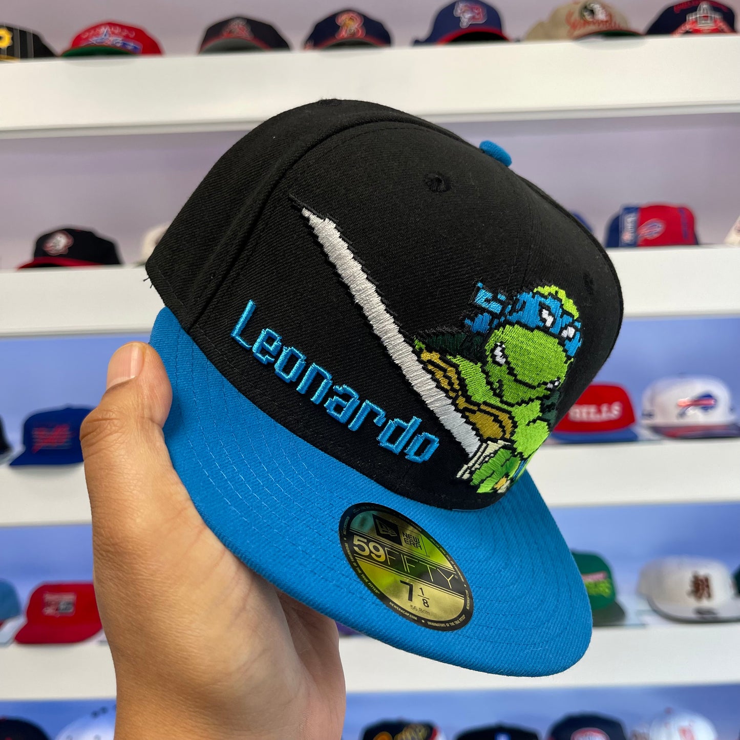 TMNT Leonardo Ninja Turtles Fitted Size 7 1/8