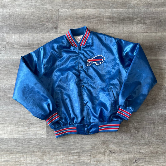 Vintage 1990s Buffalo Bills Chalk Line Satin Jacket Size XL
