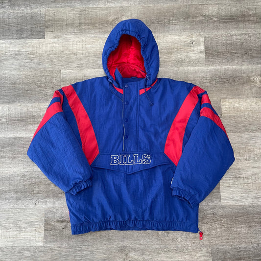 Vintage 1990s NFL Buffalo Bills Starter Pull Over Jacket Size XXL