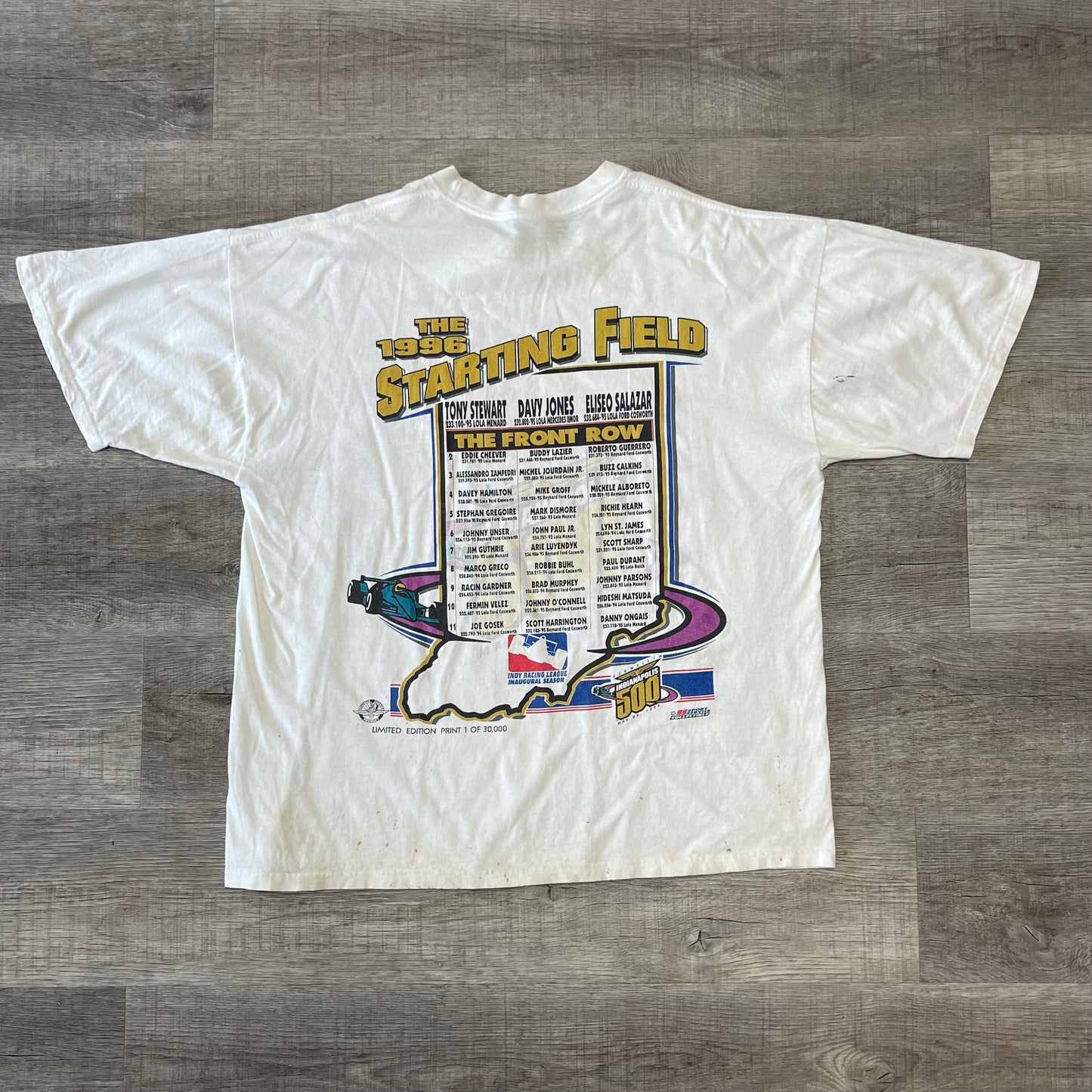 Vintage 1990s Indianapolis 500 T Shirt Size XL