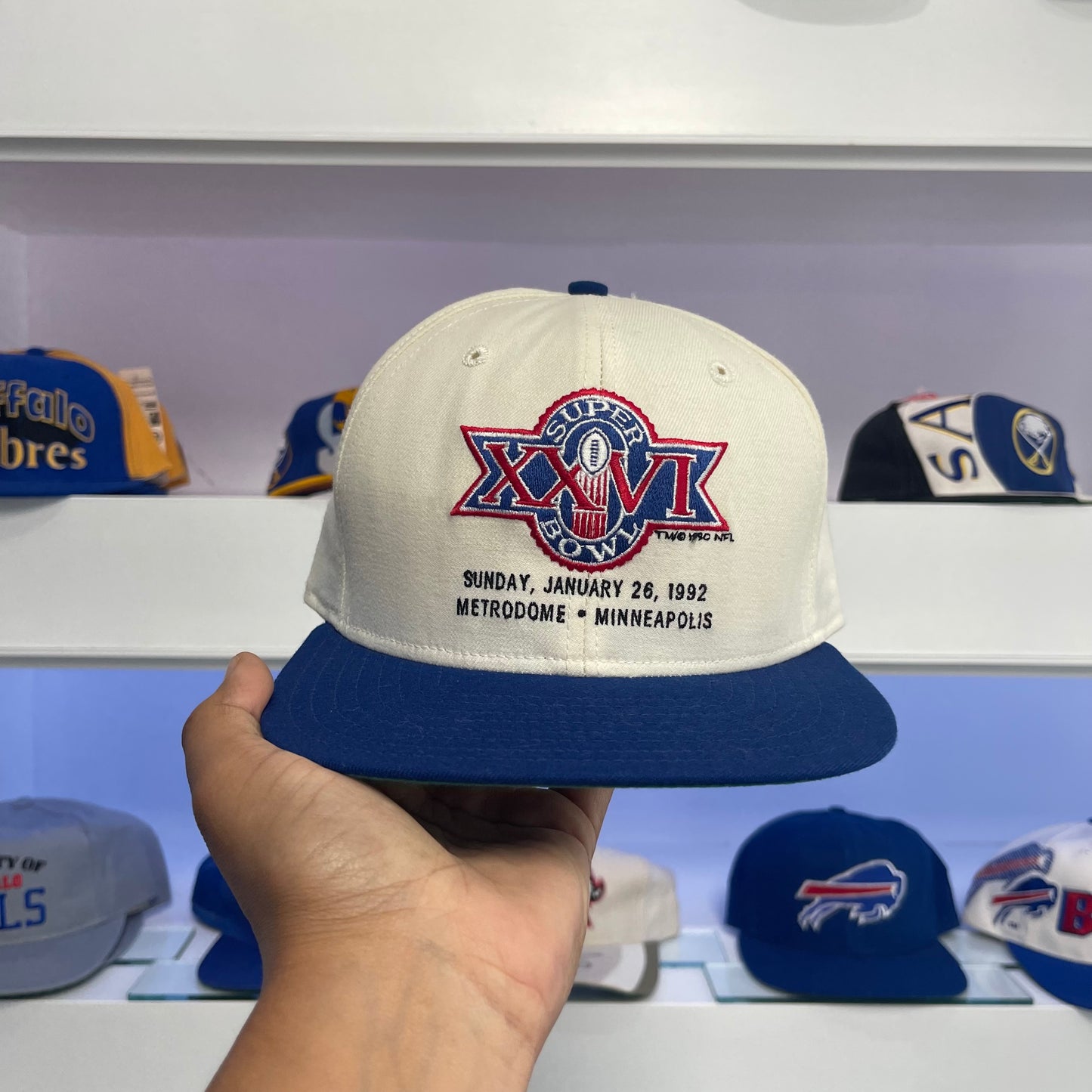 1992 Super Bowl XXVI Bills Vs Redskins New Era Wool Snap Back