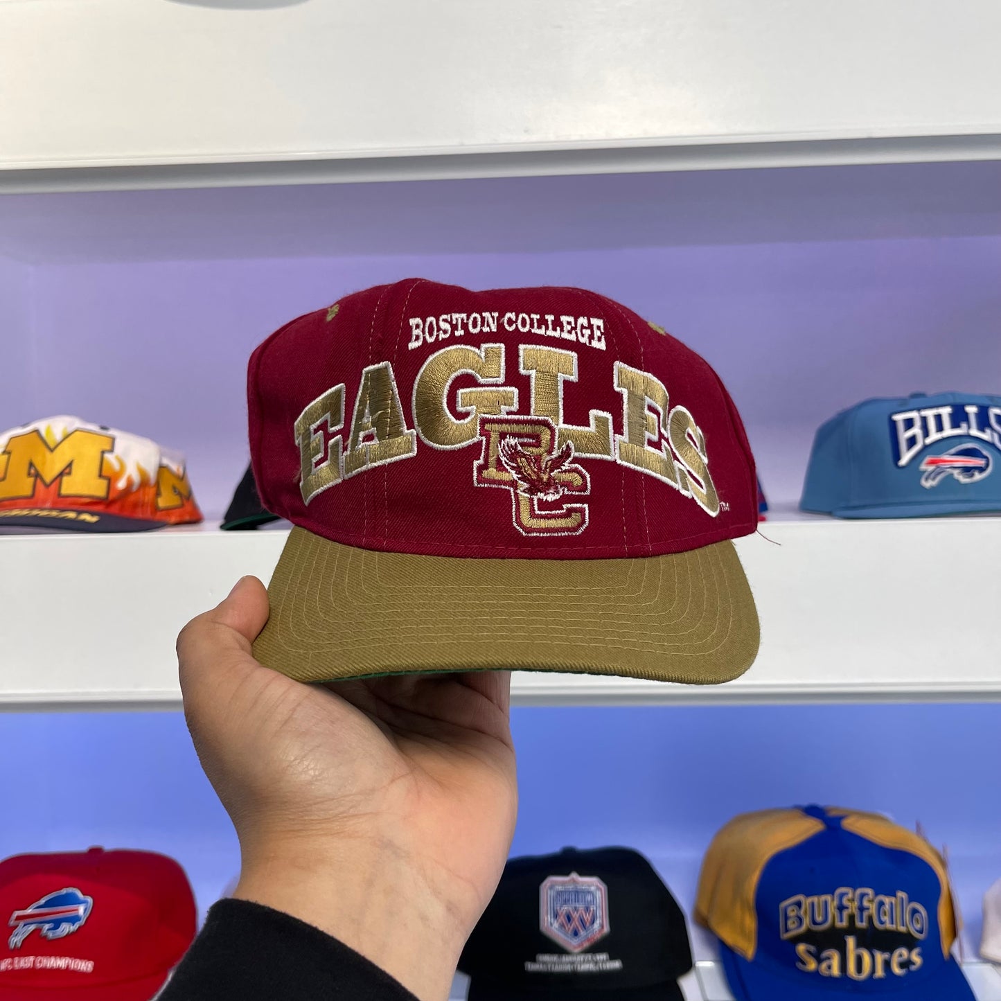 Vintage 1990s NCAA Boston College Eagles Starter Wool Snap Back