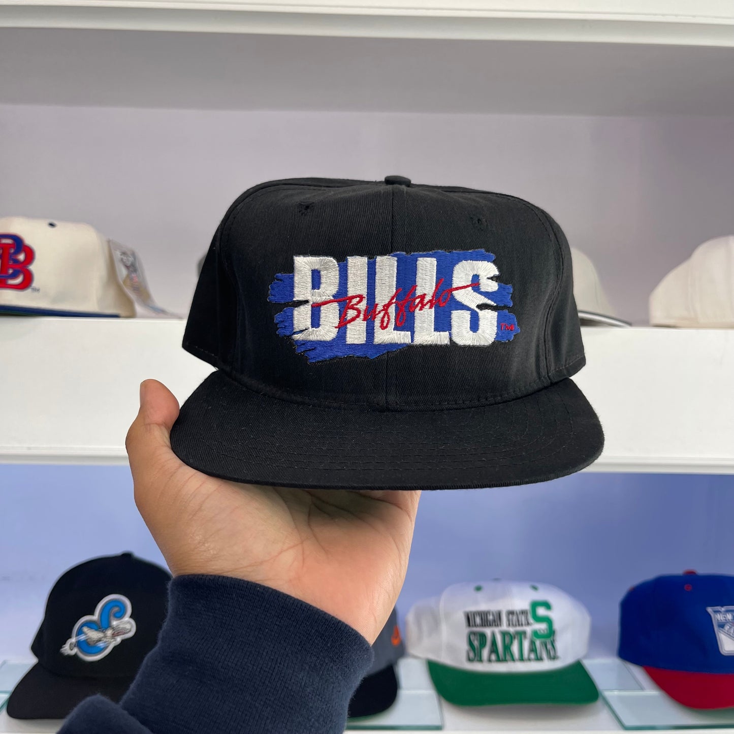 1990s Buffalo Bills Brush Logo New Era Snap Back