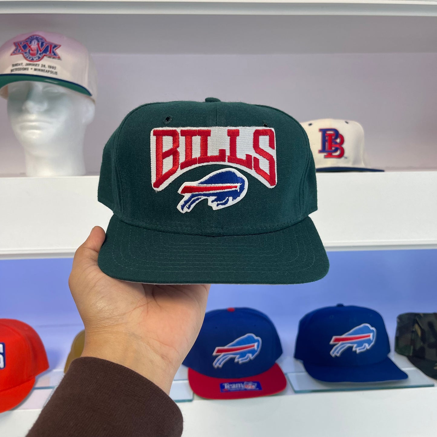 1990s Buffalo Bills Forest Green Wool Snap Back