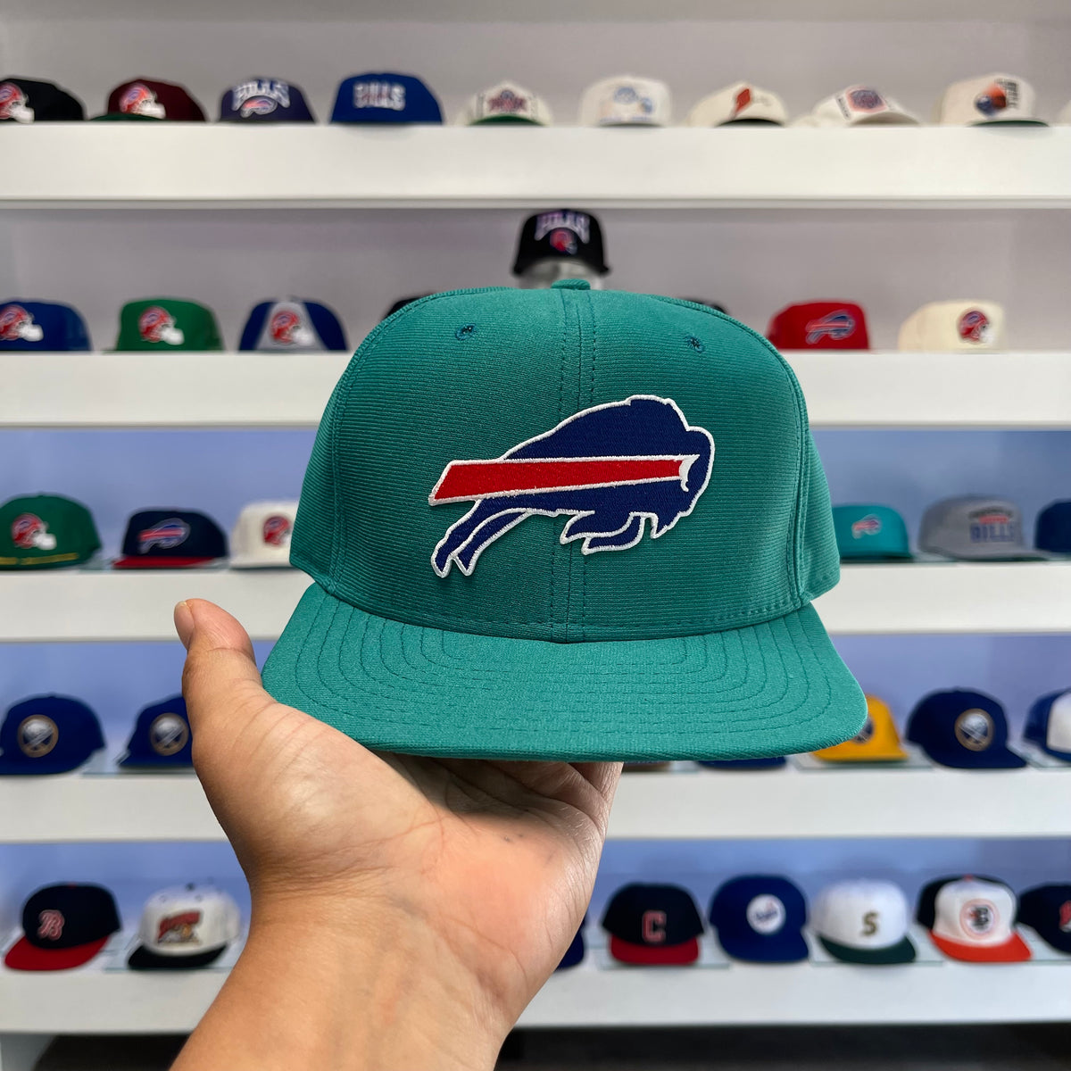 Vintage 1990s Buffalo Bills Teal Wool Snap Back