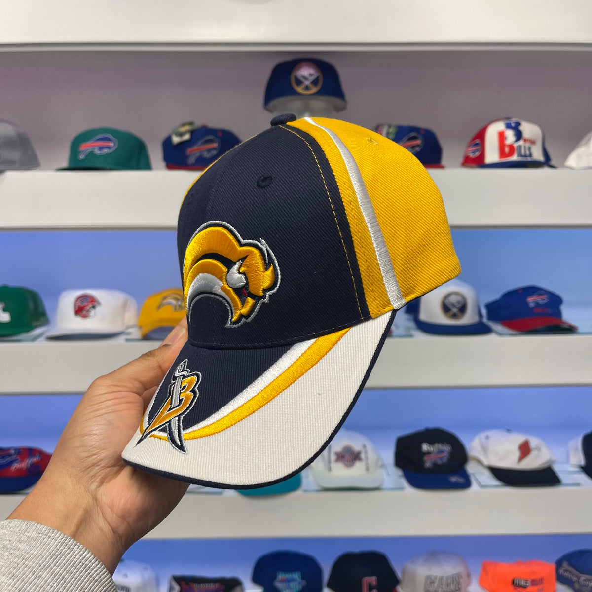 Vintage NHL Buffalo Sabres Slugger Velcro Hat Dead Stock New