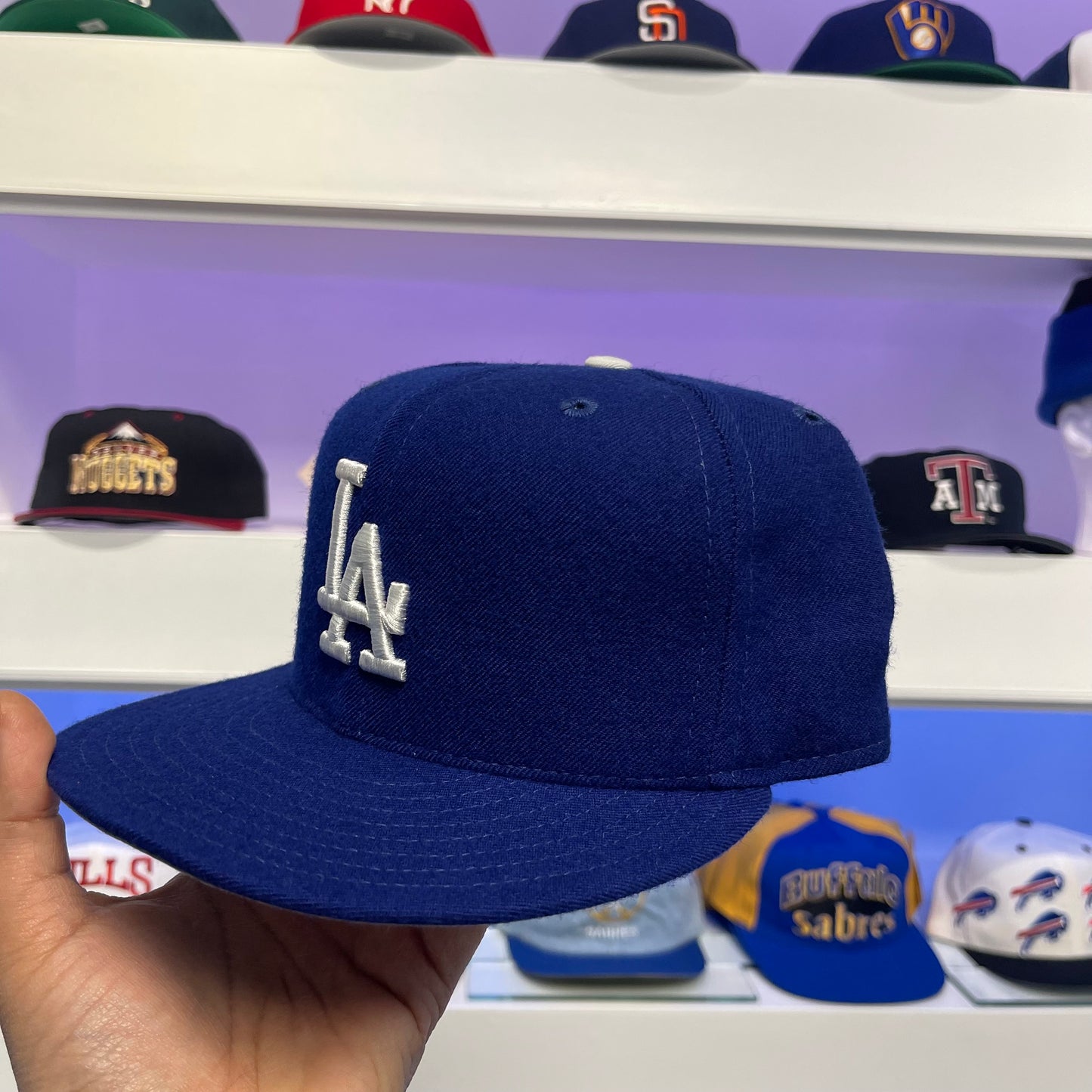 Vintage MLB Los Angeles Dodgers New Era Wool Fitted Size 7 1/4