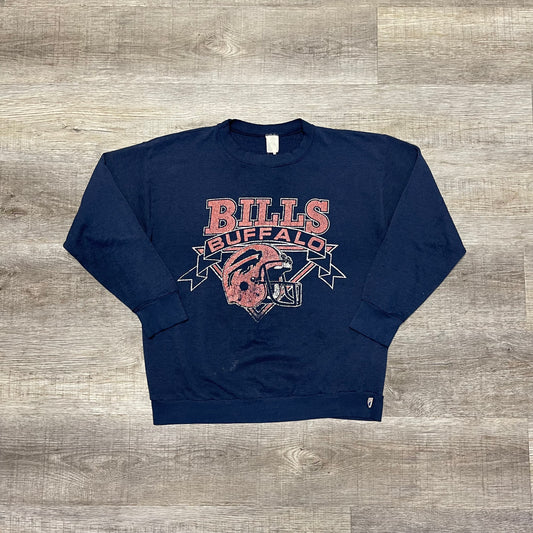 1990s Buffalo Bills Navy Sweatshirt Size Small