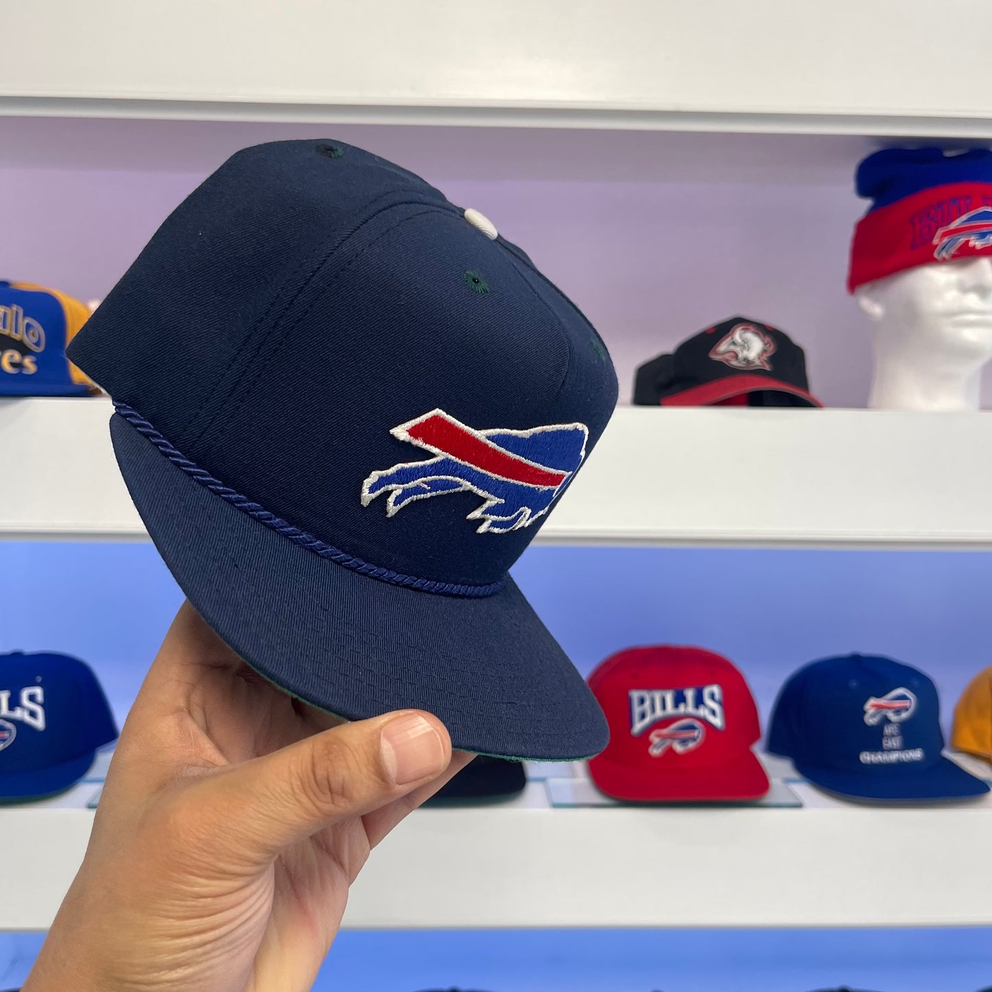 Vintage Buffalo Bills Navy Wool Snap Back