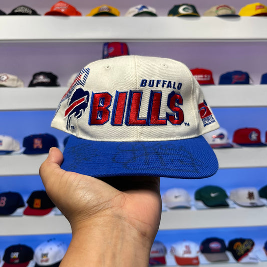 Vintage 1990s Buffalo Bills Sports Specialties Jim Kelly Signed Snap Back