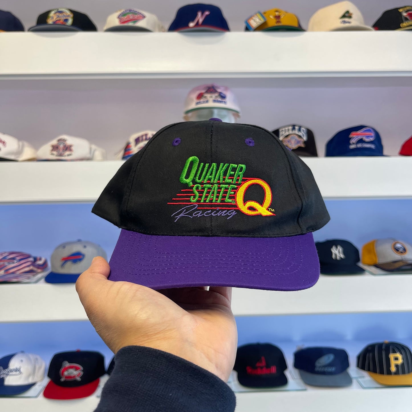 Vintage 1990s Quaker State Racing Twill Snap Back