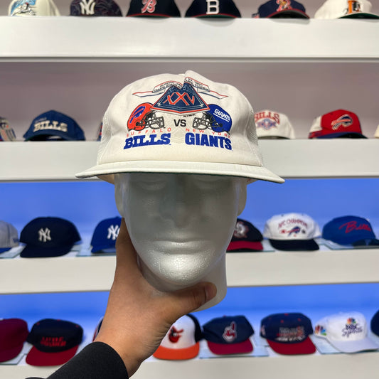 Vintage 1991 Buffalo Bills Vs New York Giants Super Bowl XXV Mesh Snap Back