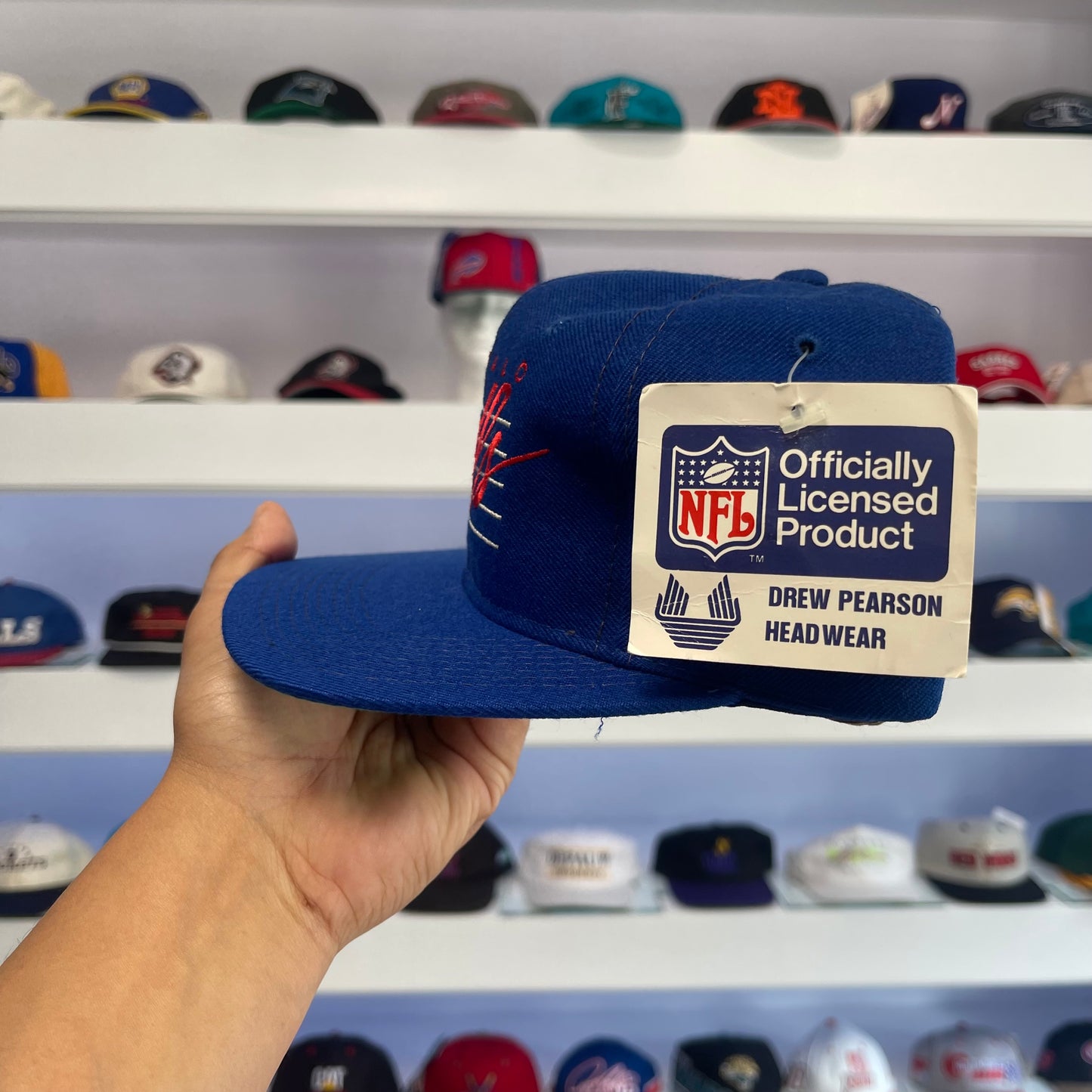 Vintage 1990s Buffalo Bills Drew Pearson Bar Snap Back