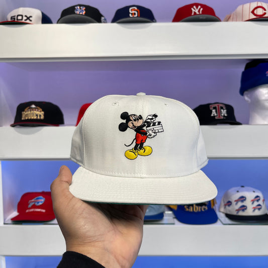 Vintage 1990s Mickey Mouse New Era Wool Snap Back New