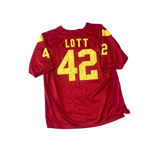 Vintage Nike Team USC Trojans Ronnie Lott #42 Football Jersey Cardinal Size 54