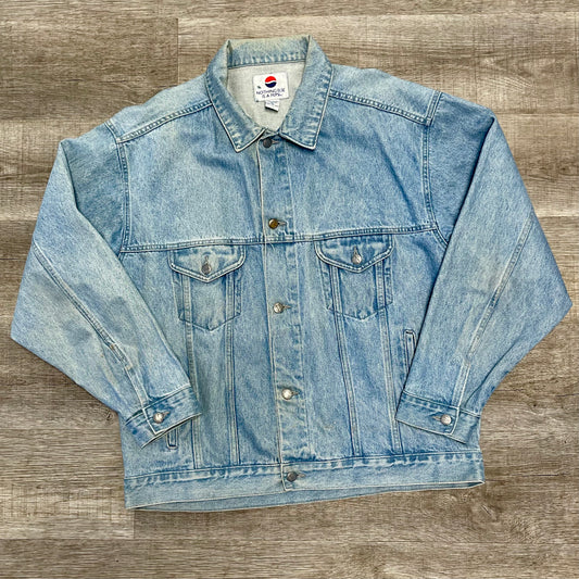 Vintage Pepsi Cola Denim Jacket Size XL
