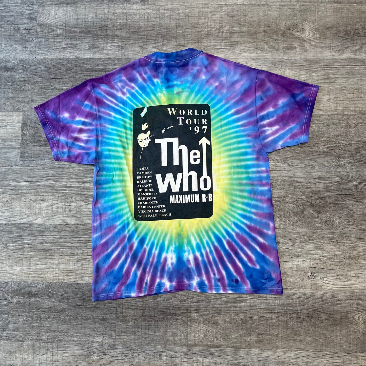 1997 The Who World Tour Tie Dye Shirt Size XL