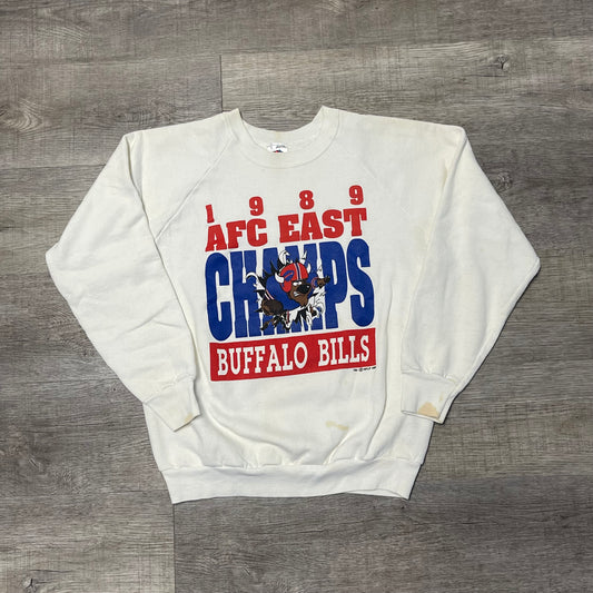 Vintage Buffalo Bills 1989 AFC East Champions Sweatshirt Size Large