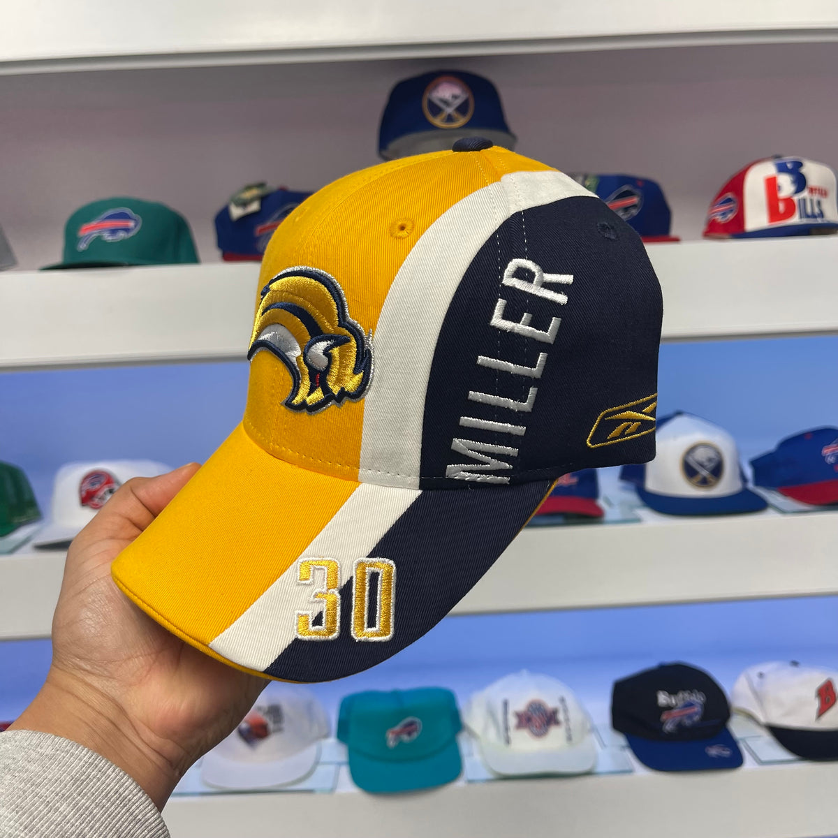 Vintage NHL Ryan Miller Buffalo Sabres Velcro Hat
