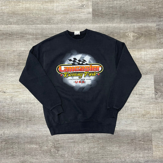 Vintage 1990s Lancaster New York Raceway Park Sweatshirt Size Large