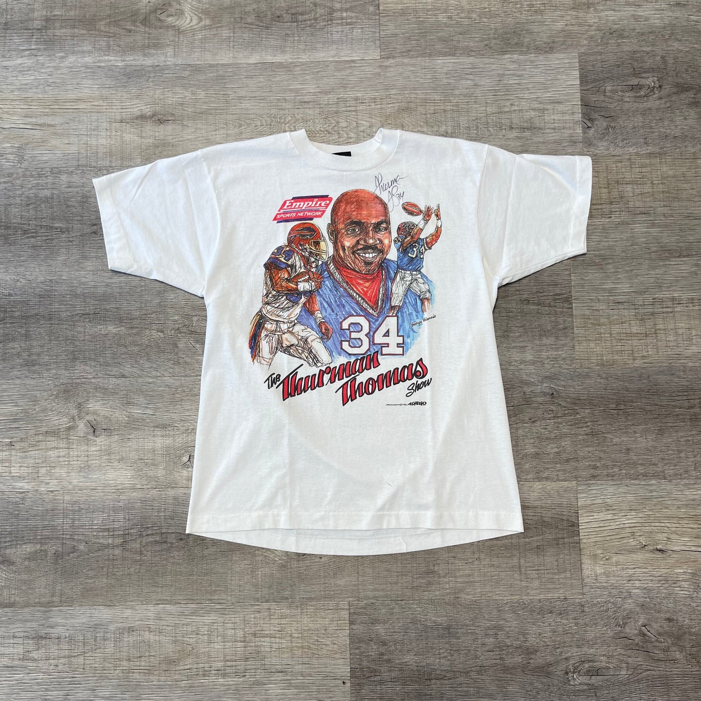 Vintage 90s NFL Thurman Thomas T Shirt Size Large