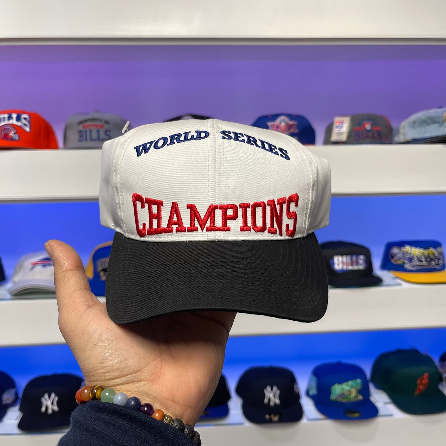 Vintage 1990s MLB Blank World Series Champions Snap Back Dead Stock New