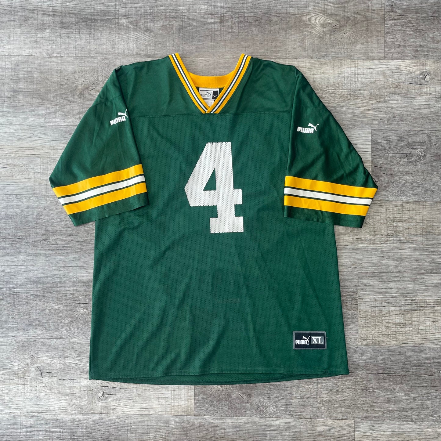 Vintage Brett Favre Green Bay Packers PUMA Jersey Size XL