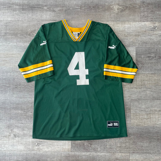 Vintage Brett Favre Green Bay Packers PUMA Jersey Size XL