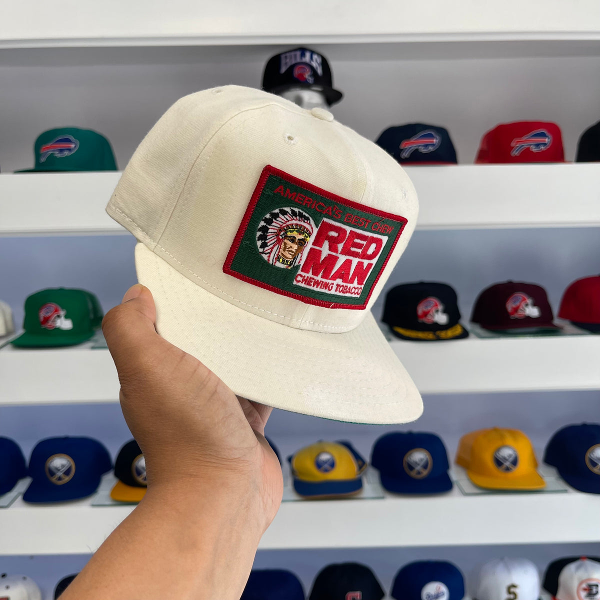Vintage 1990s Red Man Chewing Tobacco Wool Snap Back