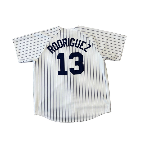 Vintage Y2K MLB Alex Rodriguez New York Yankees Majestic Pin Stripe Jersey