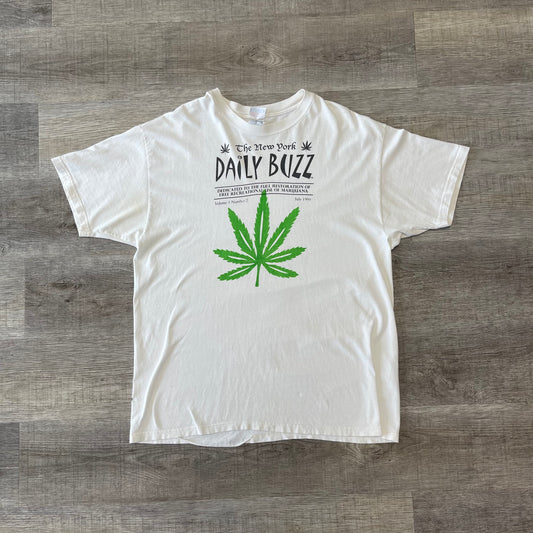 Vintage 1998 The New York Daily Buzz 420 T Shirt Size XL