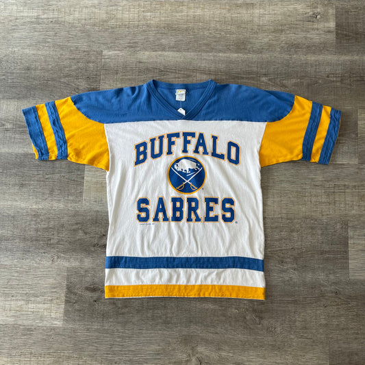 Vintage 90s Buffalo Sabres NHL T Shirt Size Medium