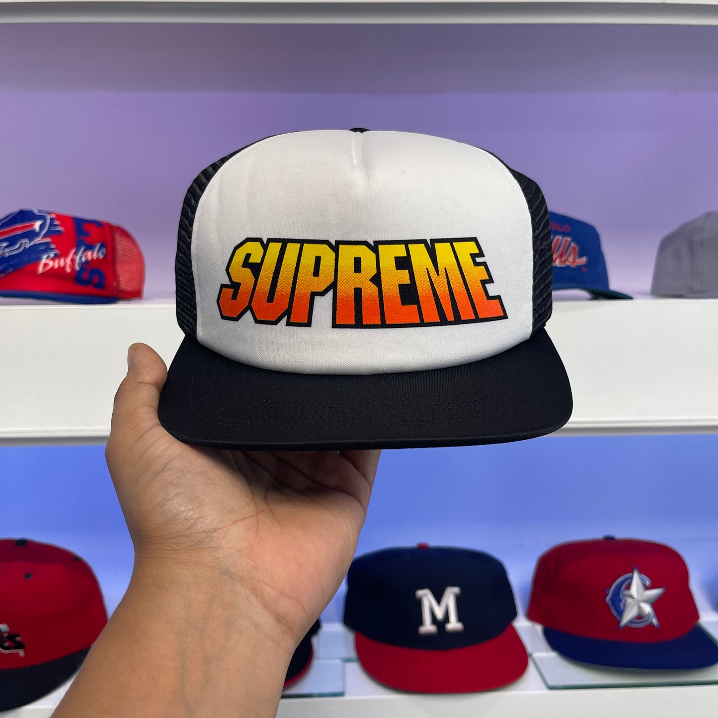 Supreme Gradient Mesh Back Black 5-Panel