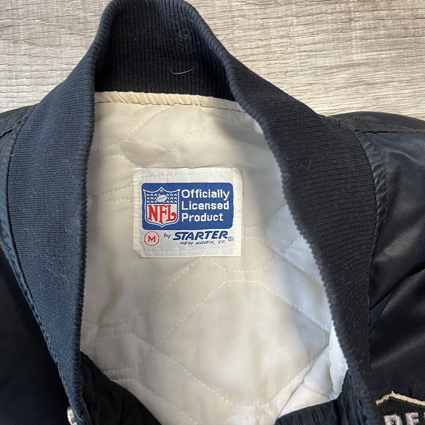 Vintage 1980s NFL Raiders Starter Satin Jacket Medium