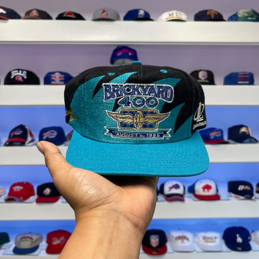 Vintage Brickyard 400 Logo Athletic Wool Shark Tooth Snap Back