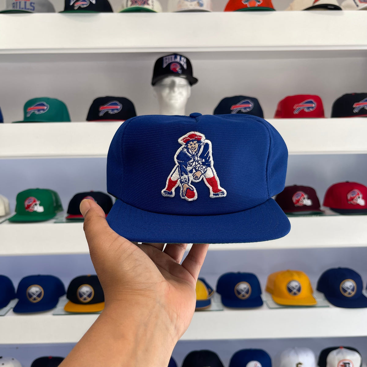 Vintage 1990s NFL New England Patriots Blue Wool Snap Back