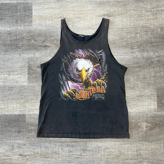 Vintage 1994 Delta American Biker “Born Wild” Eagle Tank Top Size Medium