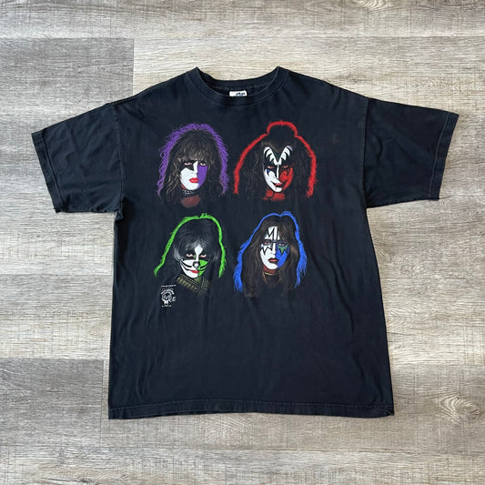 Vintage 1990s KISS Rock Band T-Shirt Size XL