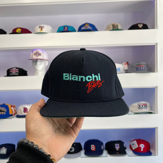 Vintage 80s Bianchi New Era Wool Snap Back Dead Stock New