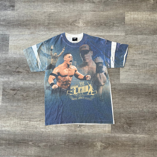 Vintage 2000s Y2K WWE John Cena T Shirt Size Medium