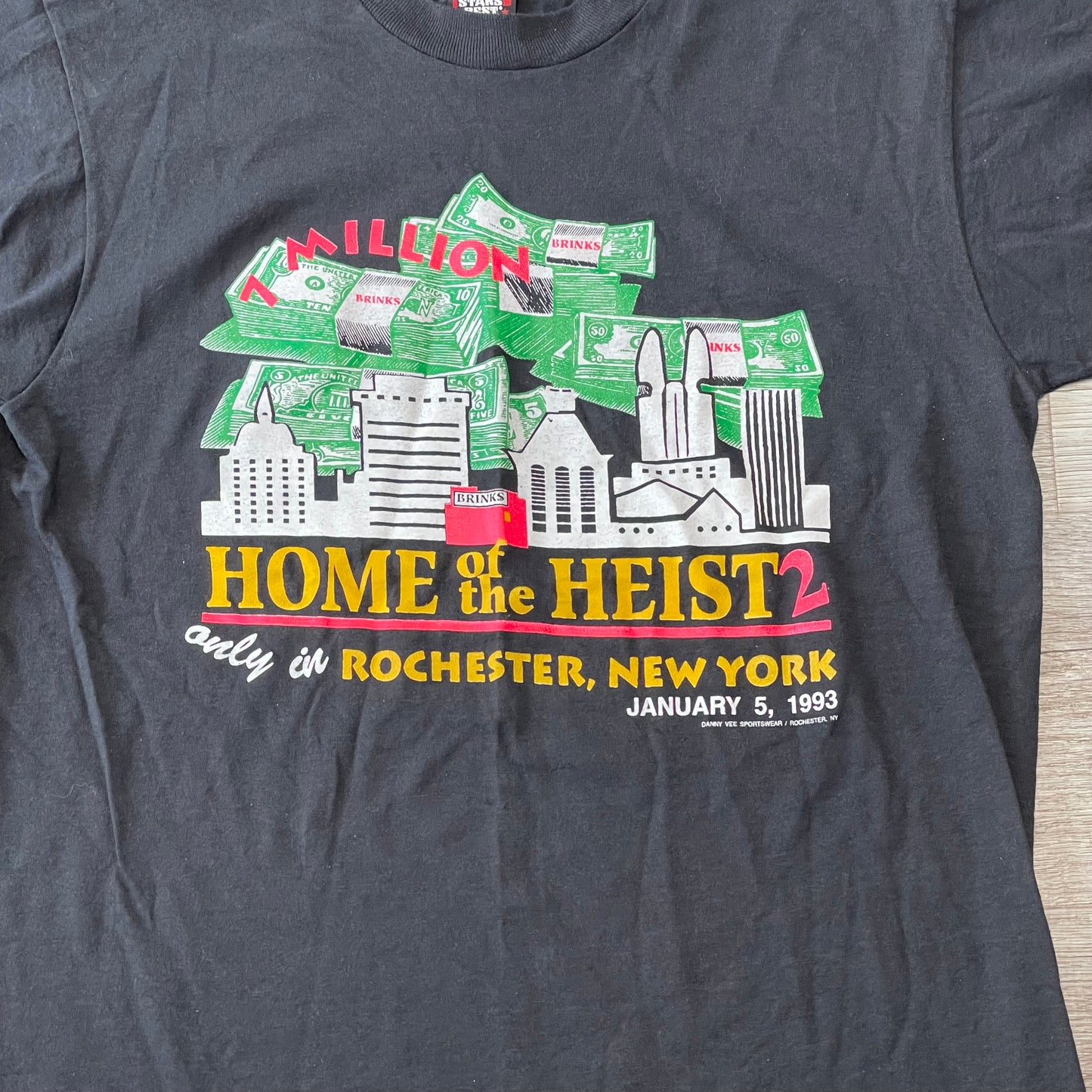 1993 Home of The Heist Rochester, New York T Shirt Size Large