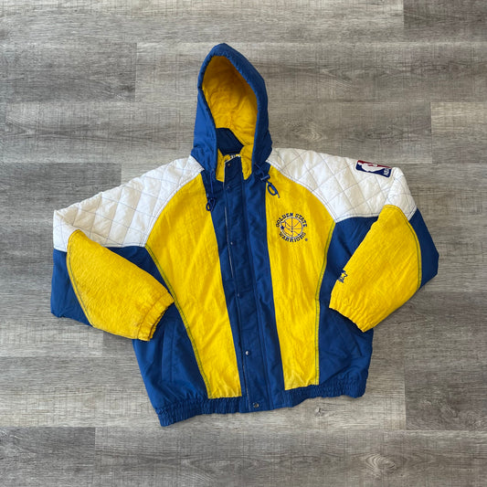 Vintage 1990s NBA Golden State Warriors Starter Jacket Size Large