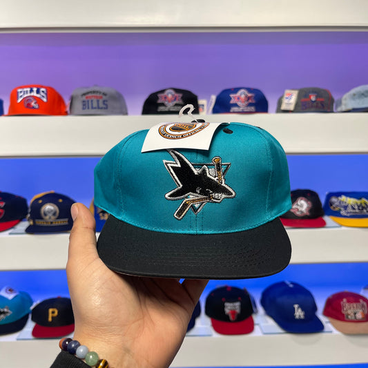 Vintage 1990s NHL San Jose Sharks Youth Size Snap Back New with Tags