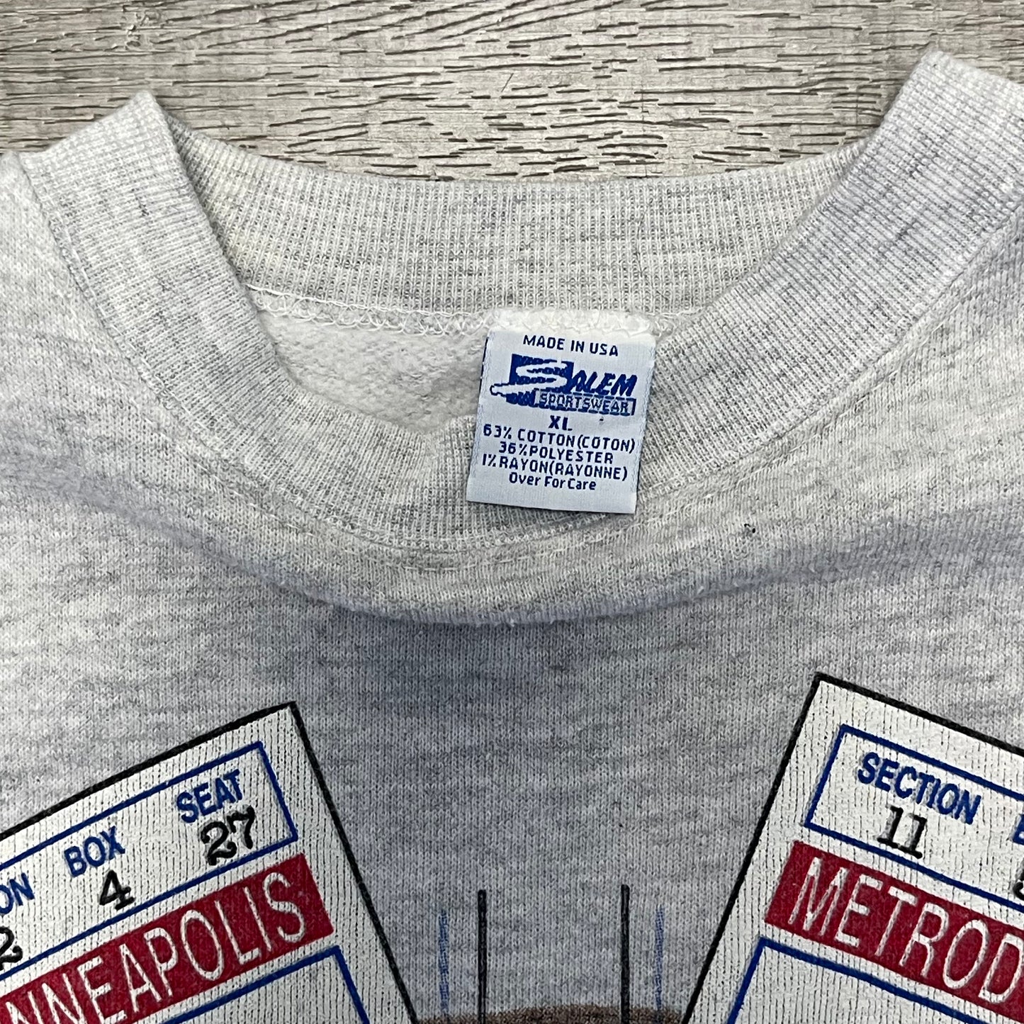 Vintage 1992 Buffalo Bills Vs Washington Redskins Super Bowl XXVI Salem Sweatshirt Size XL