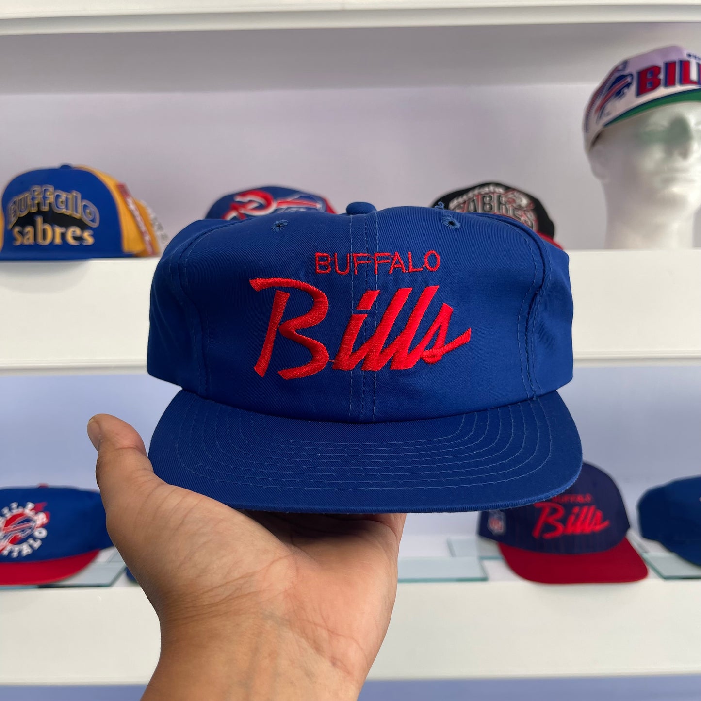 Vintage 1990s Buffalo Bills Script Sports Specialties Twill Snap Back