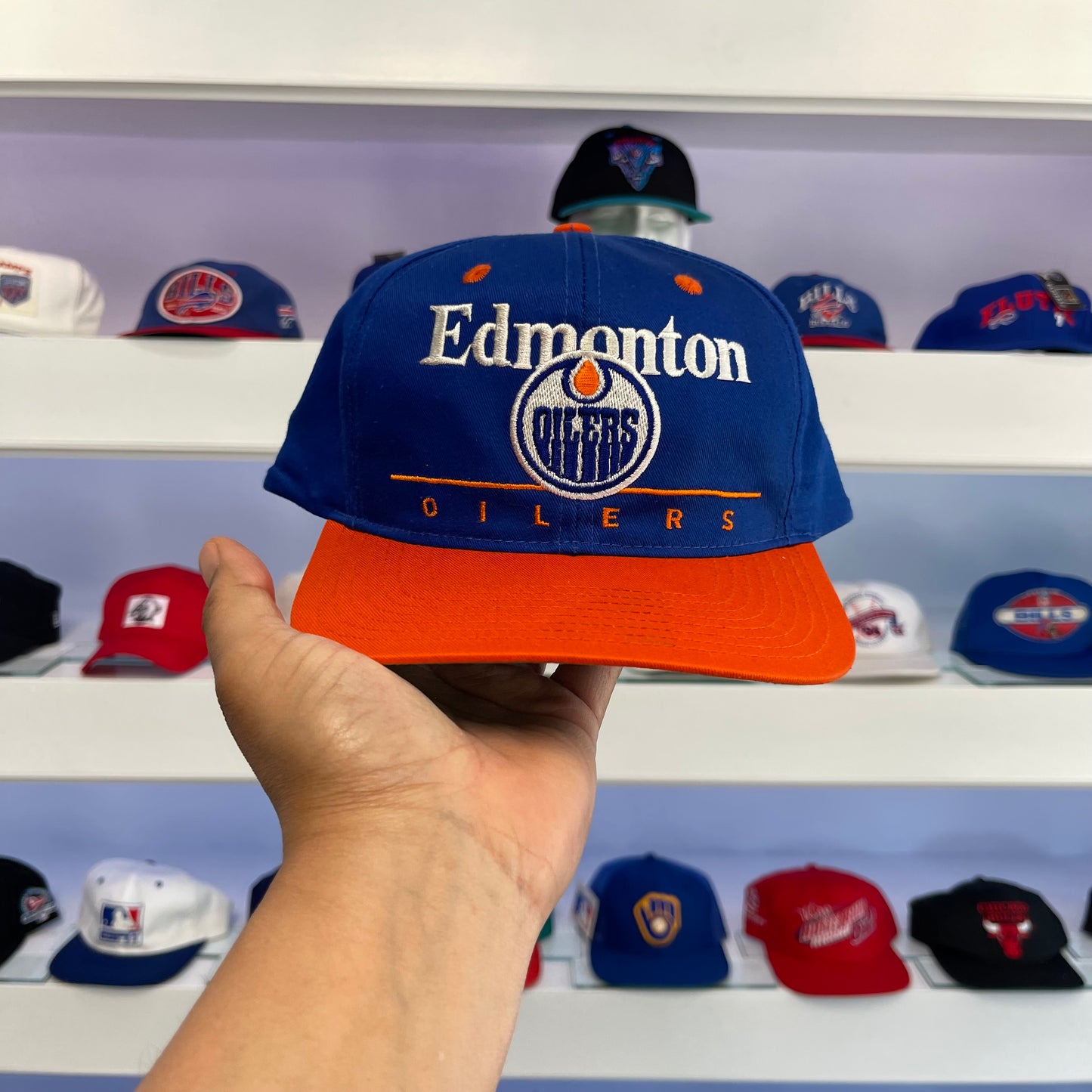 Vintage 1990s NHL Edmonton Oilers Twill Snap Back