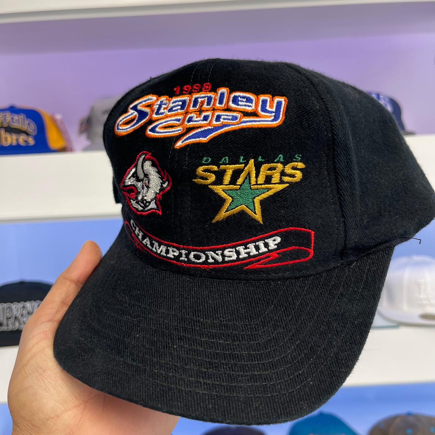 Vintage 1998 Buffalo Sabres Vs Dallas Stars Stanley Snap Back